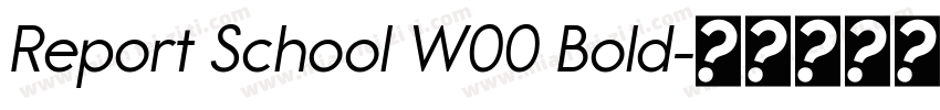 Report School W00 Bold字体转换